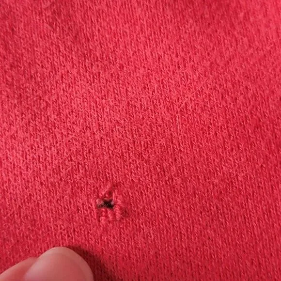 American Eagle Y2K Red White Spell Out Cozy Heavy Hooded Sweatshirt Pocket - Picture 13 of 13